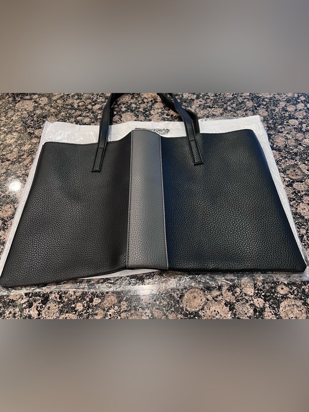 Vince Camuto Black Tote Dust Bag Included